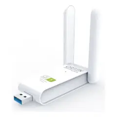 GENERICO - Adaptador Wifi USB Antena Inalámbrica Plug & Play 600Mbps