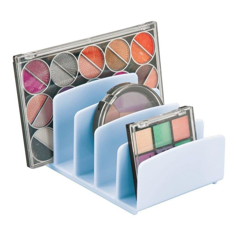 GENERICO - Organizador Cosmético de Plástico con 5 Secciones Azul Claro