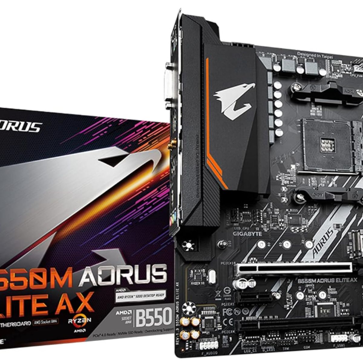 GIGABYTE - MB sAM4 AMD - Gigabyte B550M AORUS ELITE AX - 4x DDR4 - Micro ATX