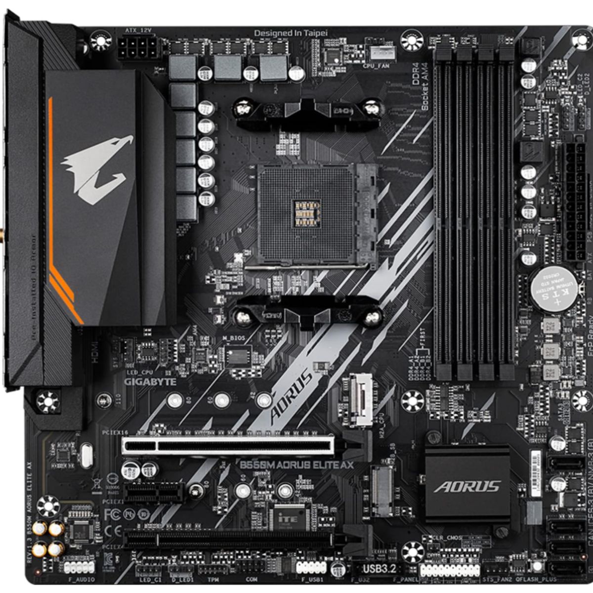GIGABYTE - MB sAM4 AMD - Gigabyte B550M AORUS ELITE AX - 4x DDR4 - Micro ATX