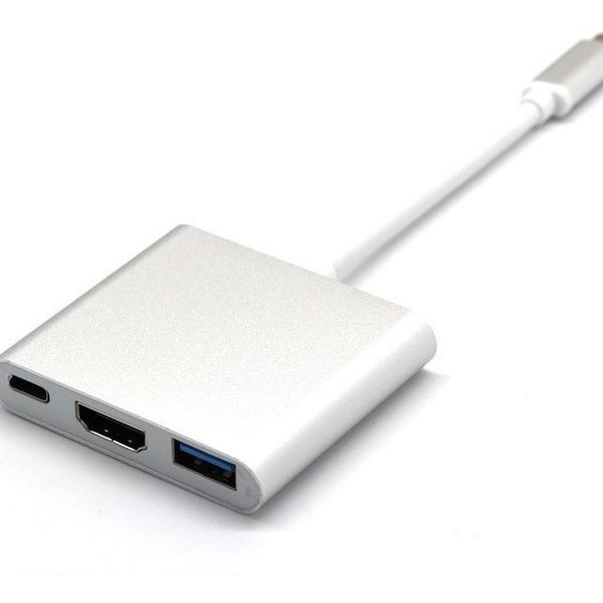 GENERICO - Adaptador 3 en 1 HDMI a Type-C y USB 30 25 cm 4K UHD