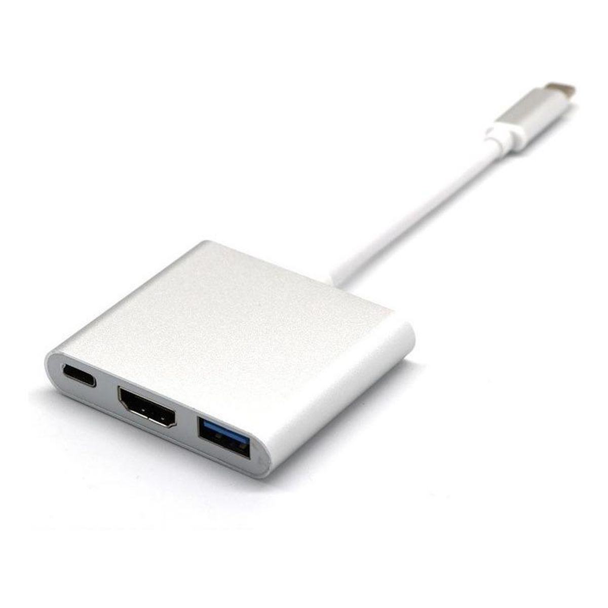 GENERICO - Adaptador 3 en 1 HDMI a Type-C y USB 30 25 cm 4K UHD