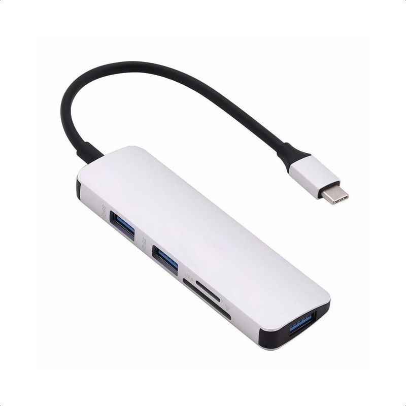 GENERICO - Adaptador USB-C Multifuncional 5 Puertos de Alta Velocidad