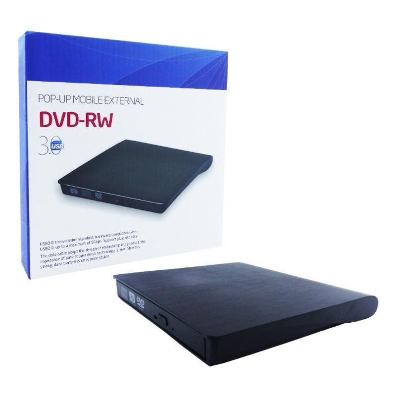 GENERICO - Grabador DVD-RW Externo USB 30 Portátil y Eficiente
