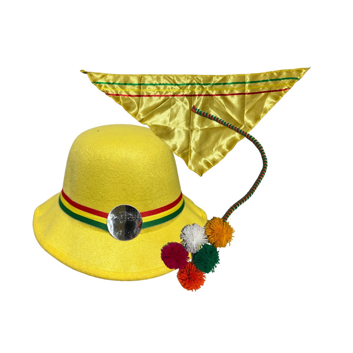 GENERICO - Gorro Nortino + Punta + Pom Pom Baile Trote Nortino