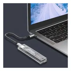 GENERICO - Caja Adaptadora SSD M2 USB-C 10 Gbps Transparente y Compacta