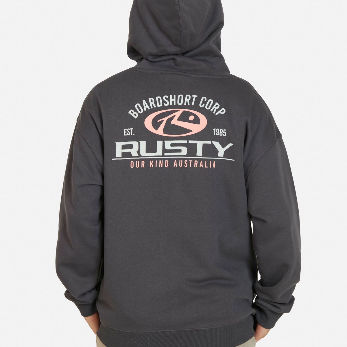 RUSTY - Poleron Canguro Beach Gris Hombre Rusty - Gris