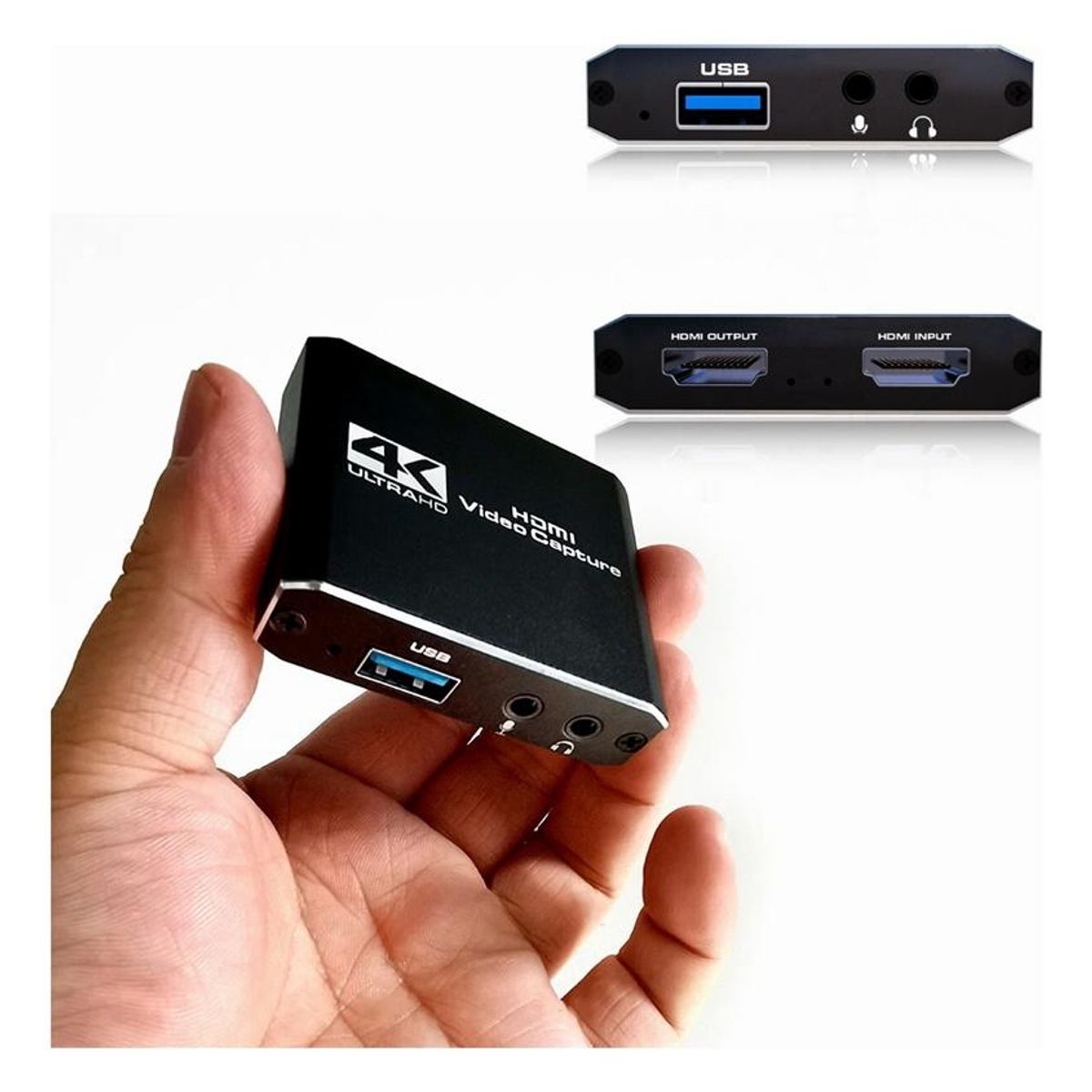 GENERICO - Capturadora HDMI Compacta 4K con Audio y 60FPS USB 30