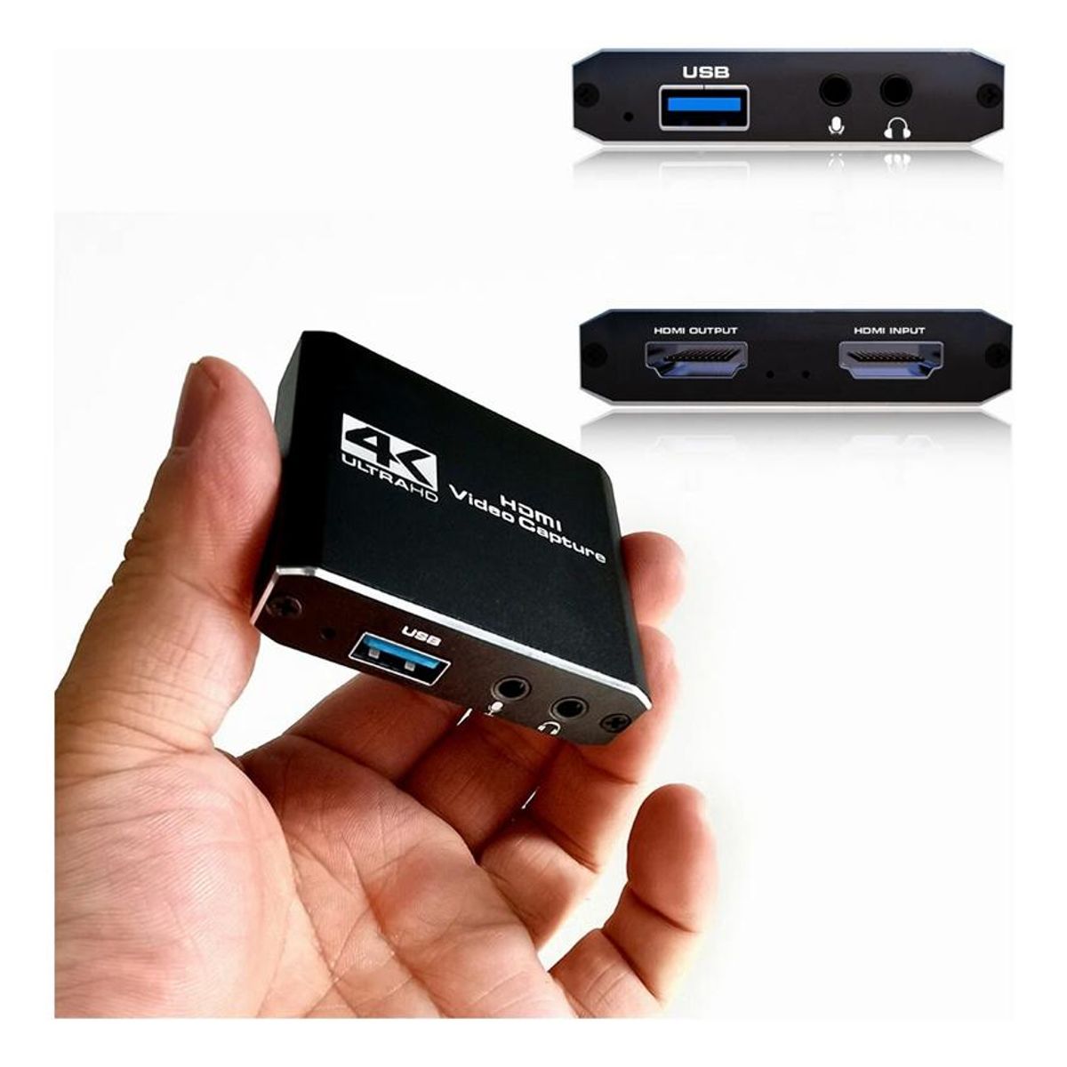 GENERICO - Capturadora HDMI Compacta 4K con Audio y 60FPS USB 30