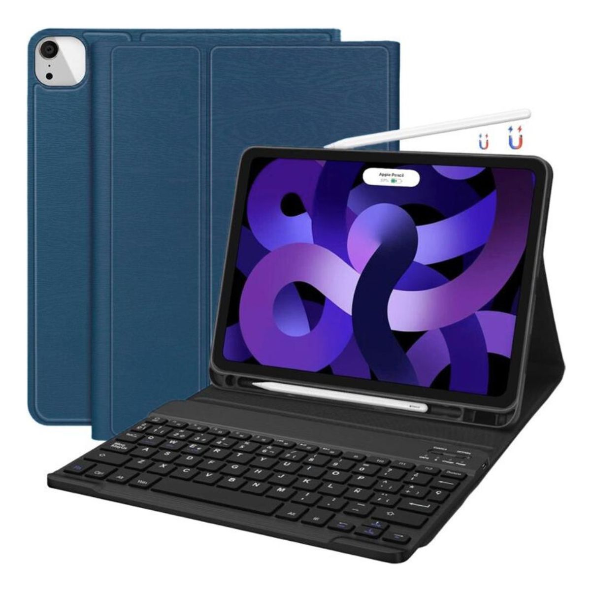 GENERICO - Funda con Teclado y Soporte para iPad Air 45 y Apple Pencil