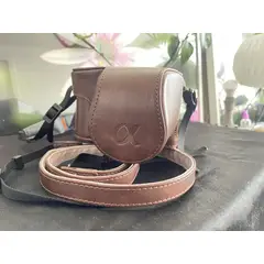 GENERICO - Funda Elegante de Cuero Sintético para Cámara Sony A6000