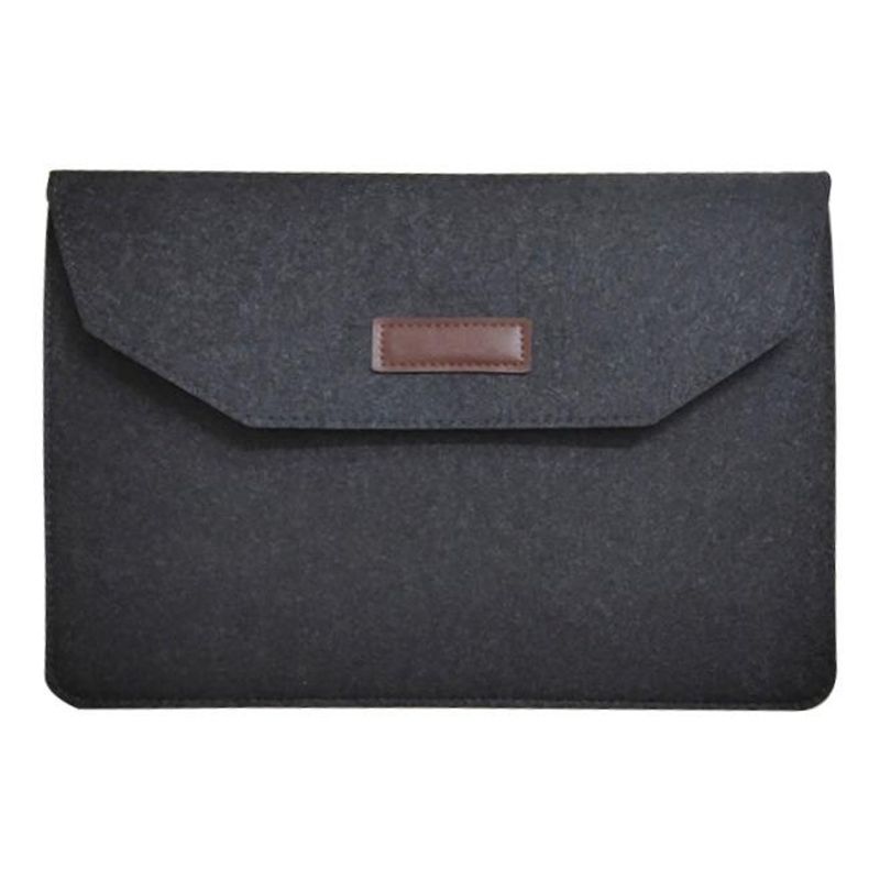 GENERICO - Funda de Fieltro Gris para MacBook con Bolsillo Externo