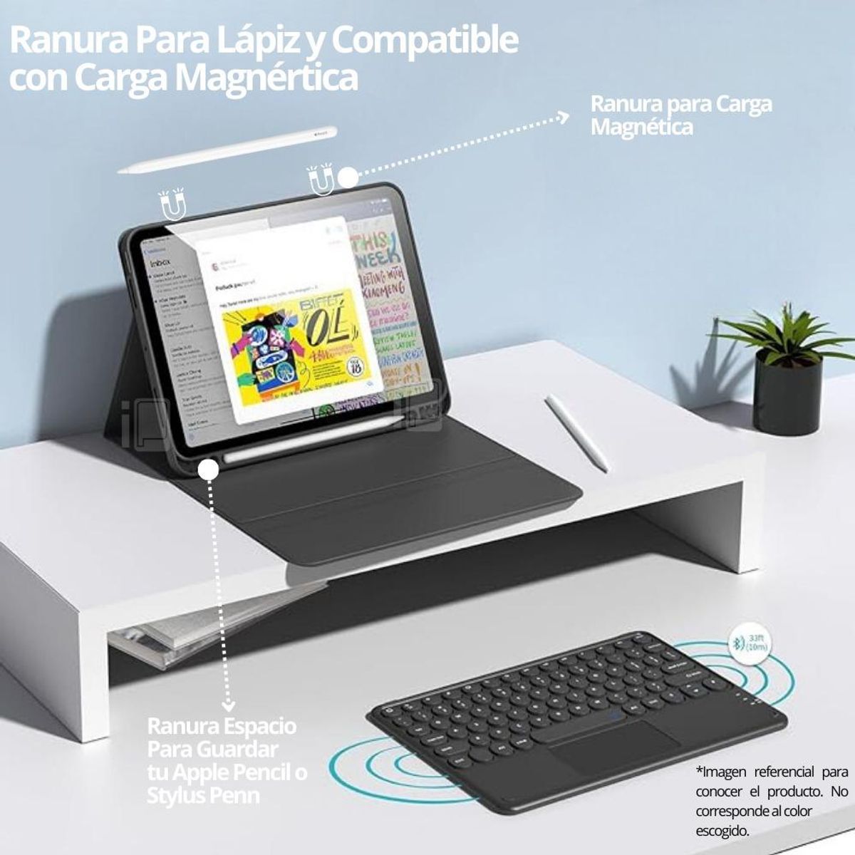 GENERICO - Funda Teclado Touchpad Magnético para iPad Pro 11 Español