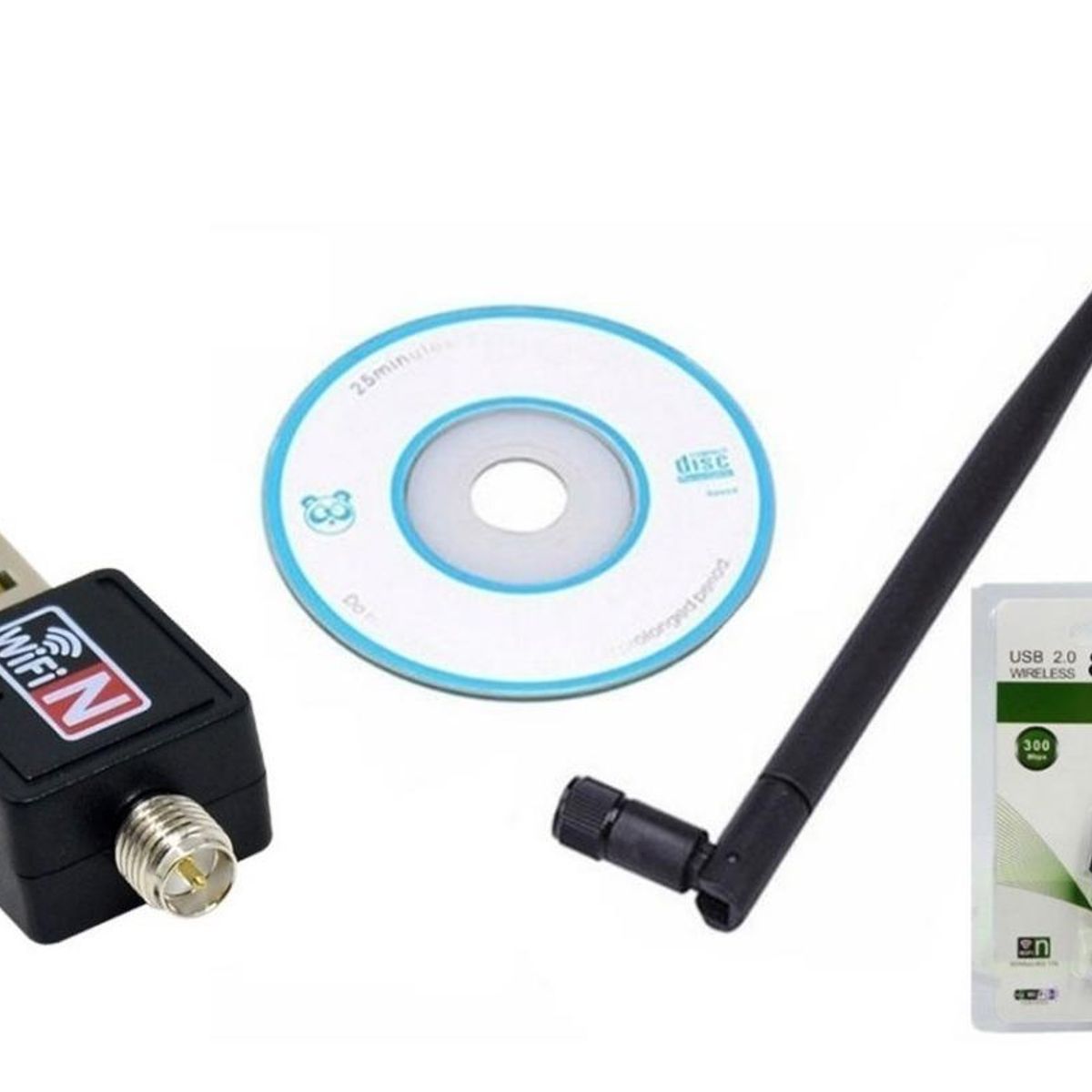 GENERICO - Pack de 10 Antenas WiFi USB Mini 300 Mbps para Conexión Continua