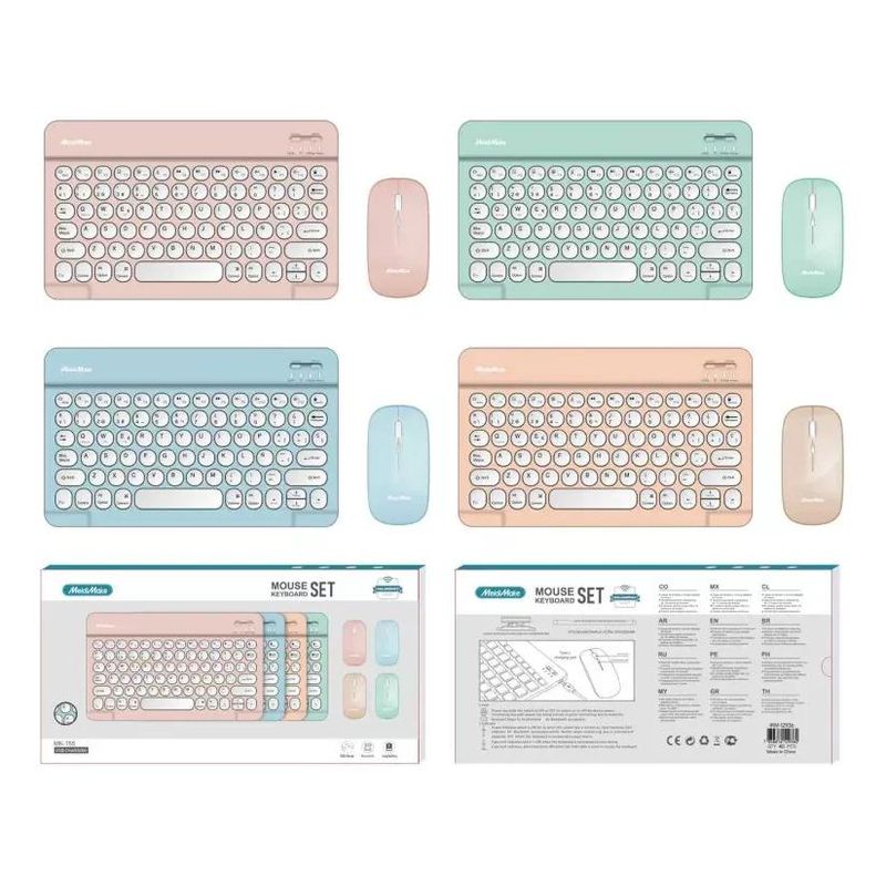 GENERICO - Teclado y Mouse Inalámbricos Recargables para Oficina y Casa