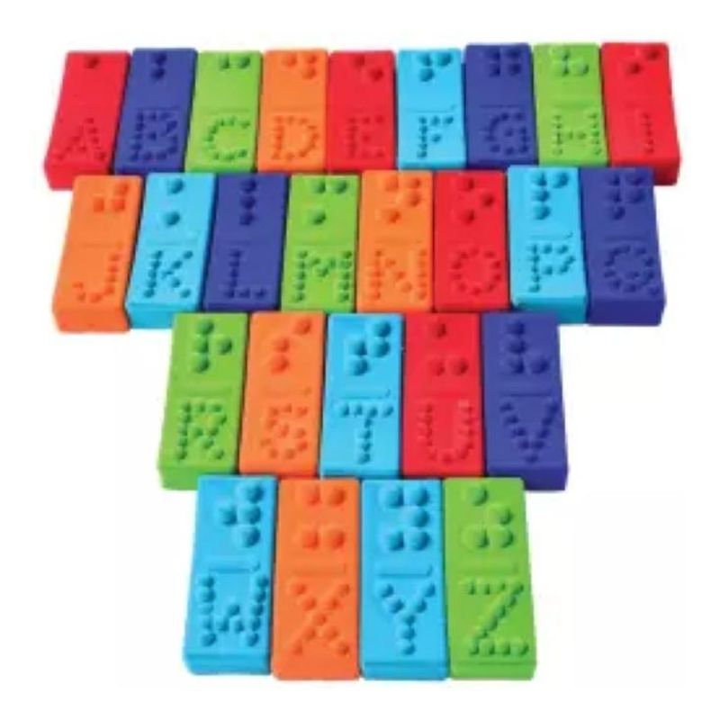 GENERICO - Abecedario Braille Táctil en Goma Soft para Aprendizaje