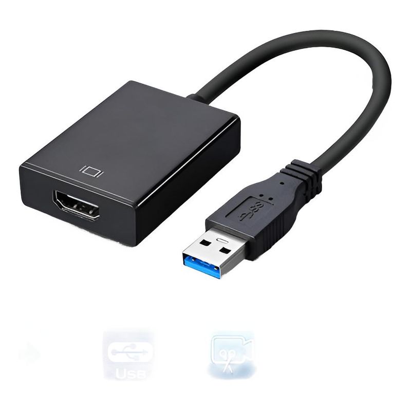 GENERICO - Adaptador USB a HDMI 1080p - Conexión fácil y rápida