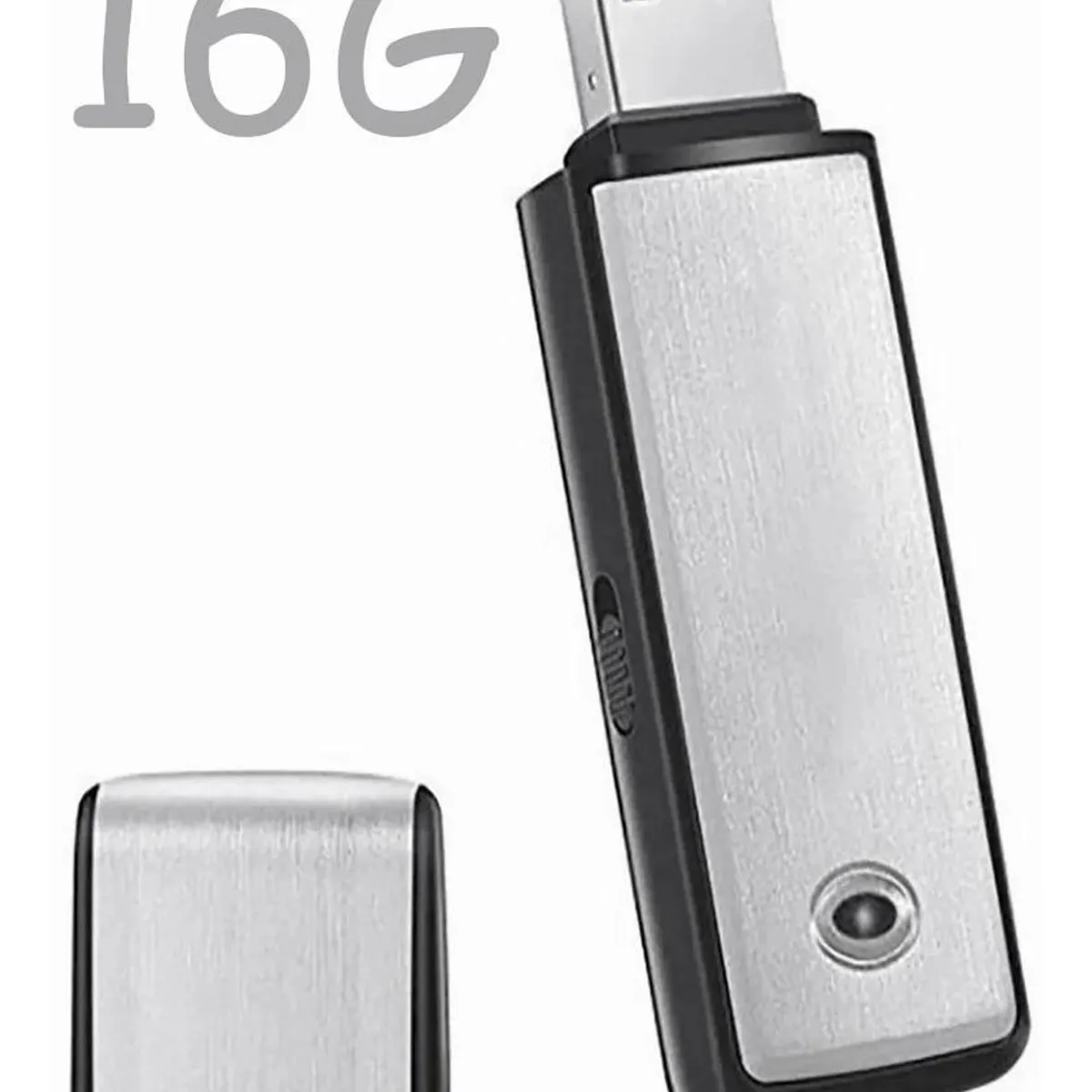 GENERICO - Grabadora de Voz Portátil 2 en 1 con 16GB de Memoria