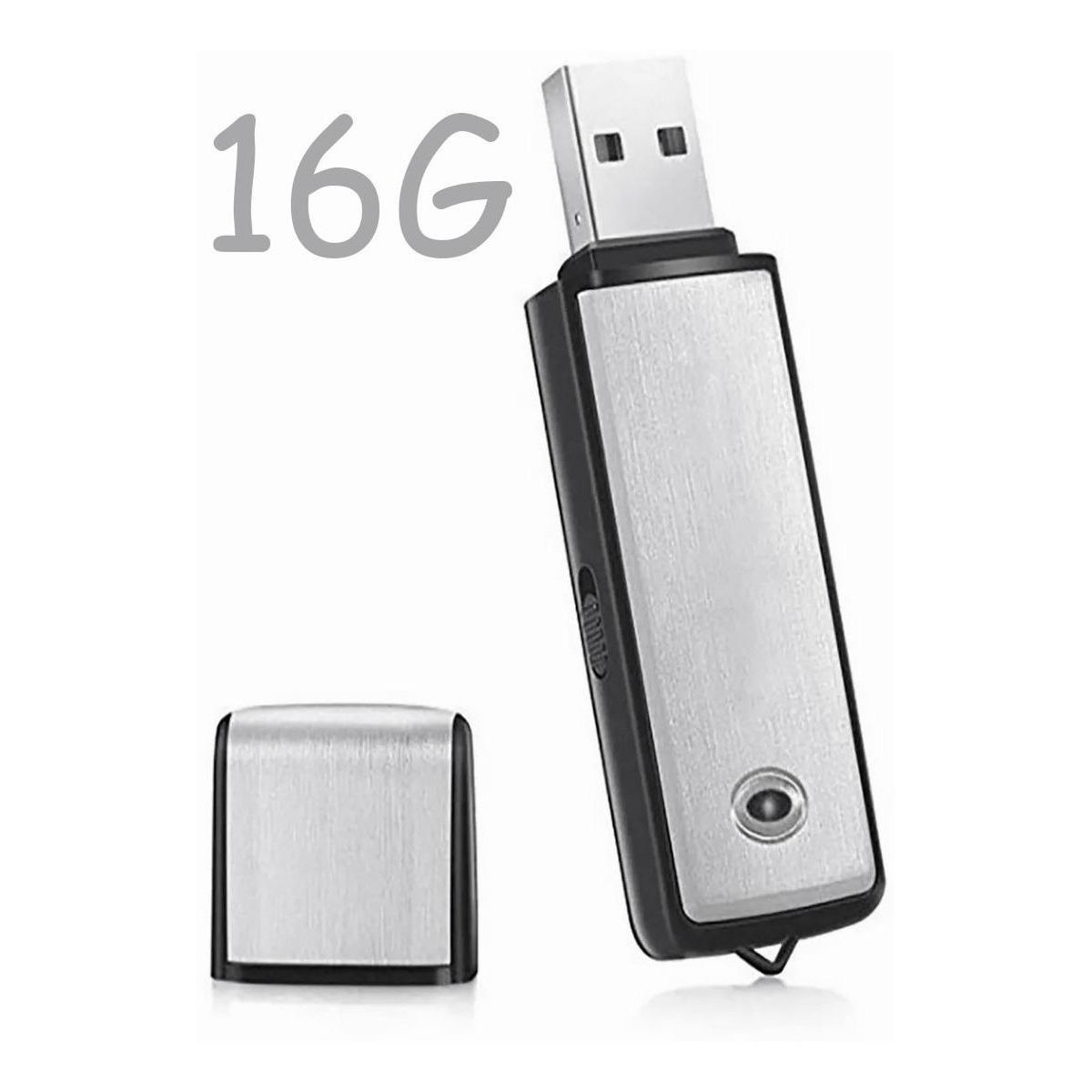 GENERICO - Grabadora de Voz Portátil 2 en 1 con 16GB de Memoria