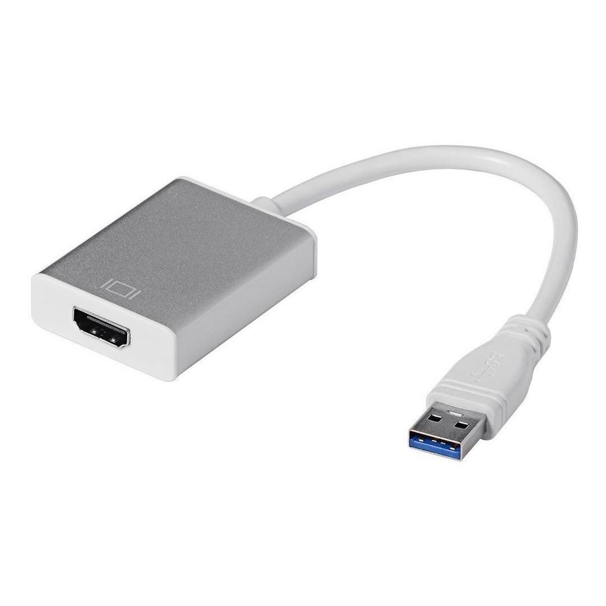 GENERICO - Adaptador USB a HDMI Full HD para Pantallas y Monitores