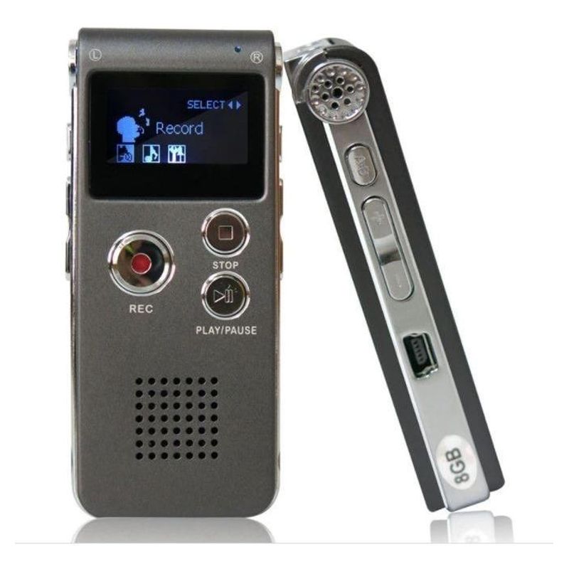 GENERICO - Grabadora Digital de Voz con Memoria de 8GB y Micrófono