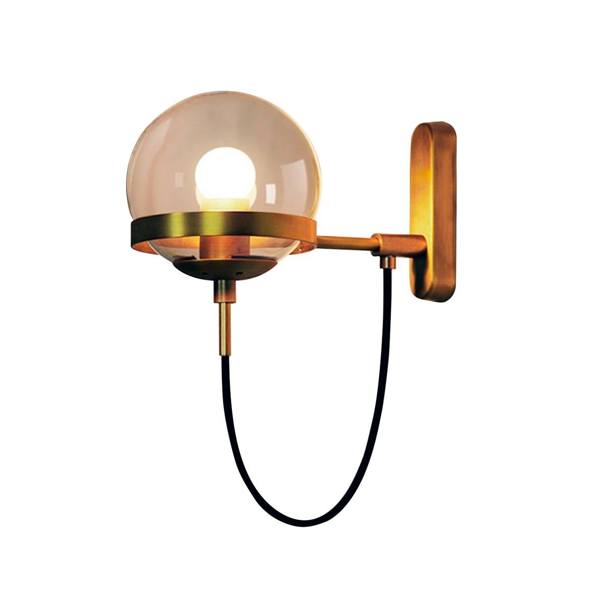 TIENDA INSULAR - Lámpara Apliqué Glitter Vidrio Ámbar