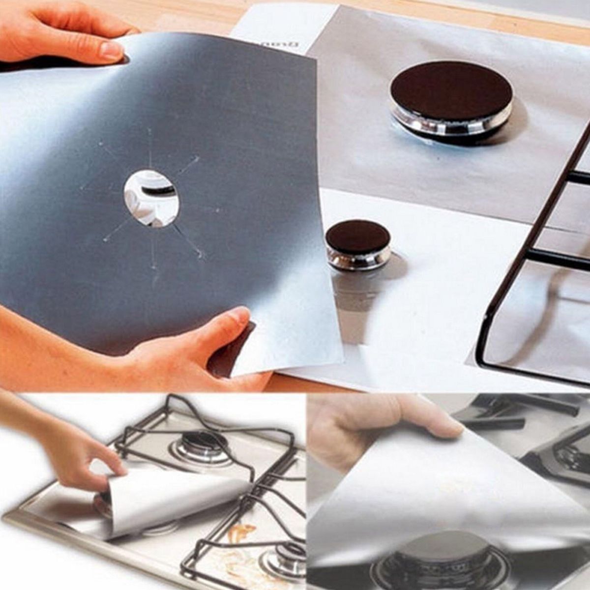 GENERICO - Pack 12 Lamina De Aluminio Protector Para Cocina