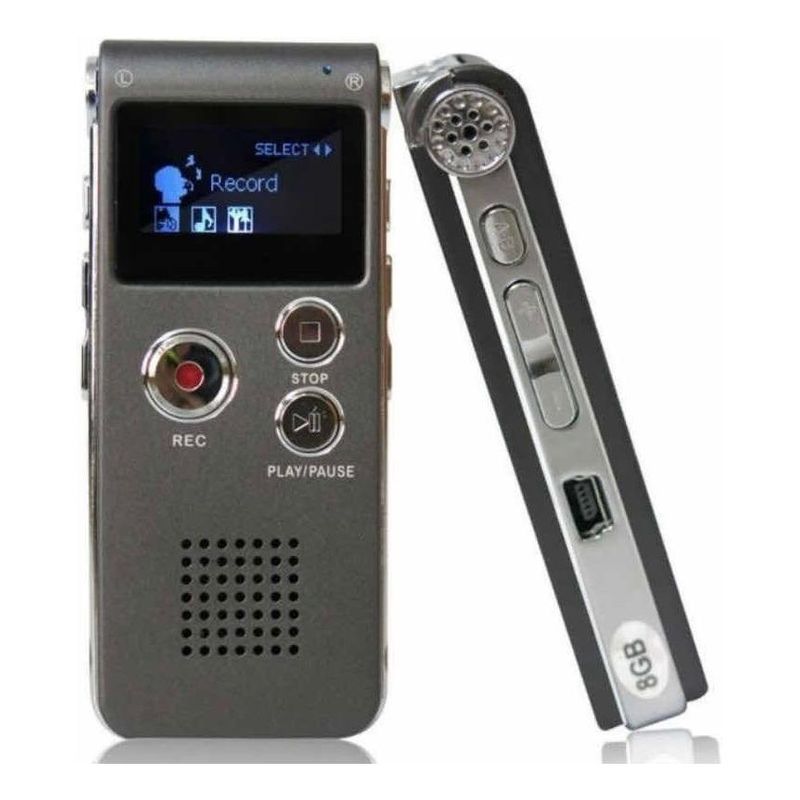 GENERICO - Grabadora de Voz Digital 8GB con Micrófono y USB