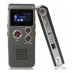 GENERICO - Grabadora de Voz Digital 8GB con Micrófono y USB