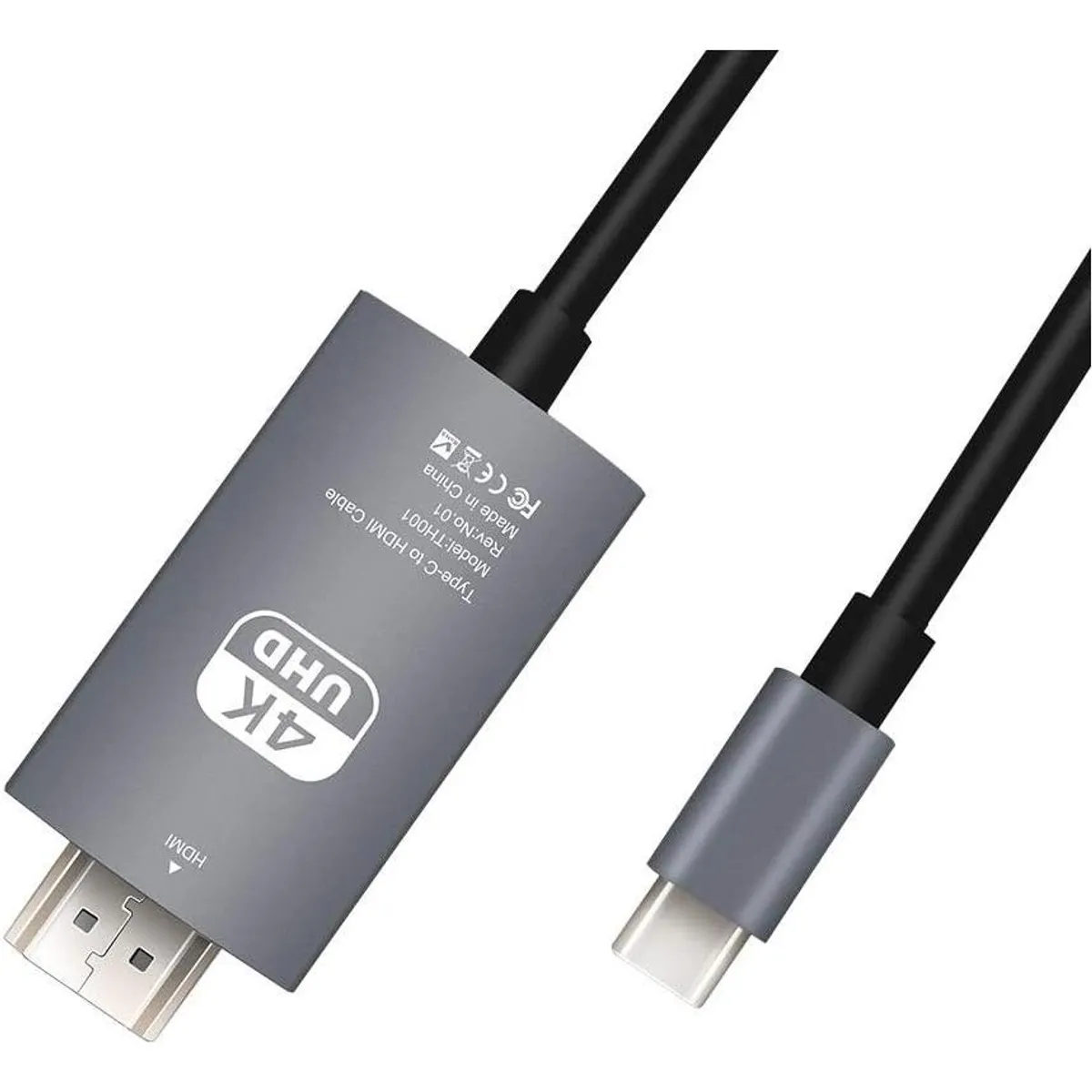GENERICO - Cable USB-C a HDMI 4K 2m para espejo o extensión