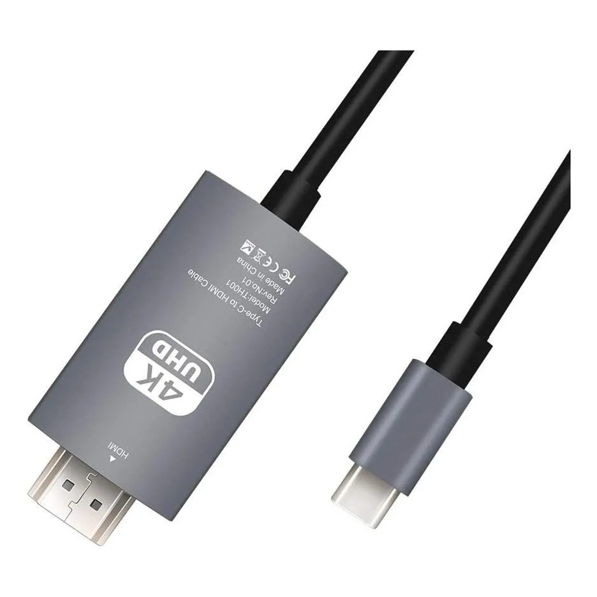 GENERICO - Cable USB-C a HDMI 4K 2m para espejo o extensión