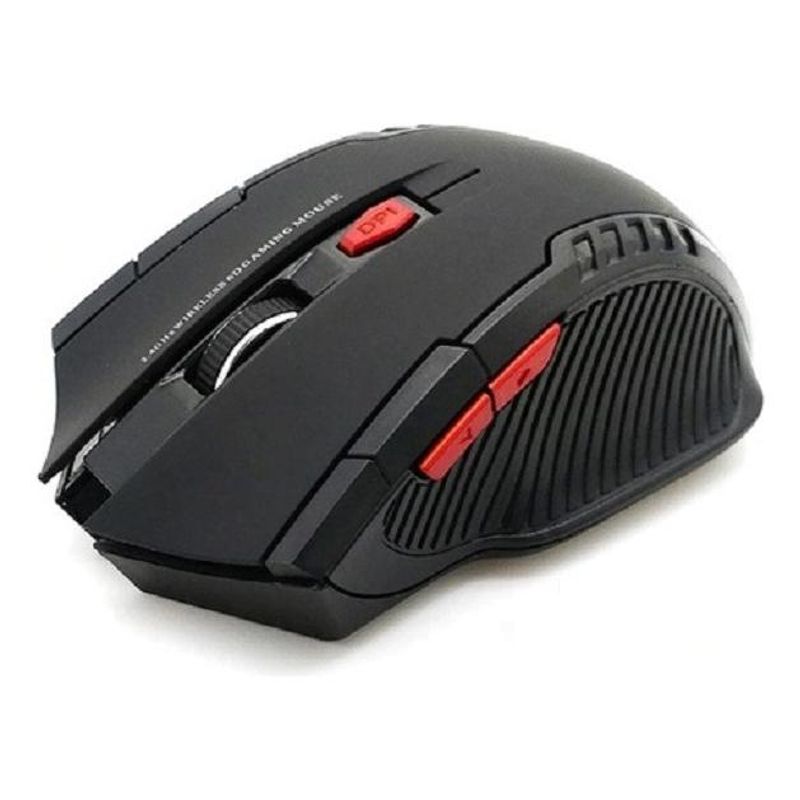 GENERICO - Mouse Inalámbrico Gamer Óptico 6 Botones Ergonométrico