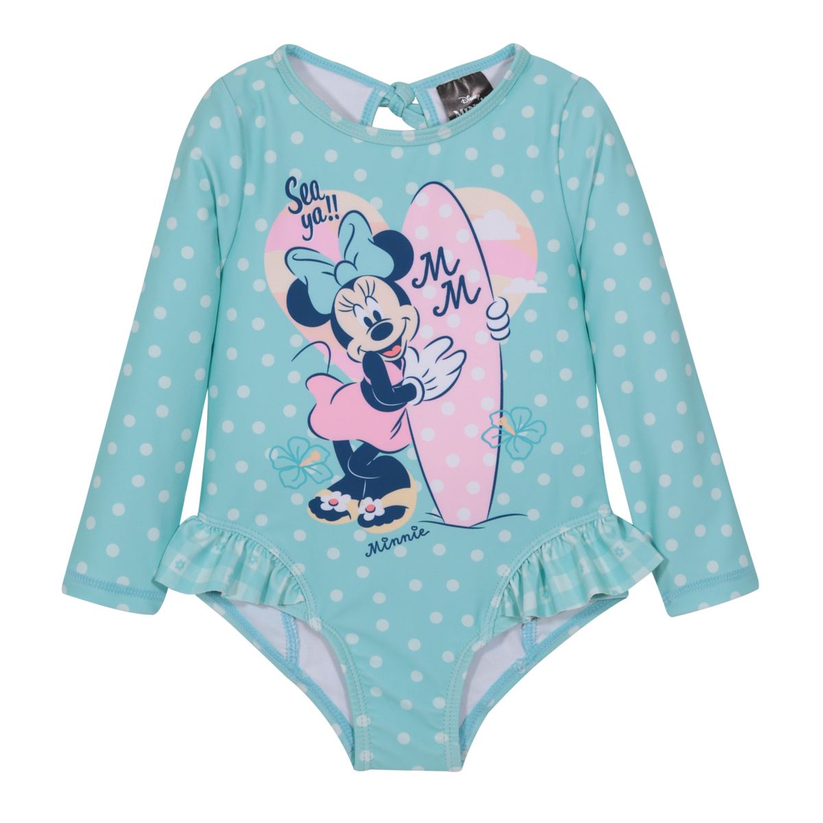 DISNEY - Traje de Baño Bebe Niña Entero UV50 MLarga Disney Minnie - Verde