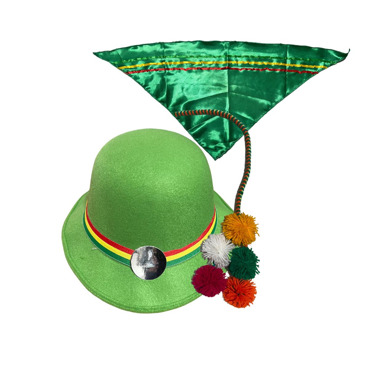 GENERICO - Gorro Nortino + Punta + Pom Pom Baile Trote Nortino