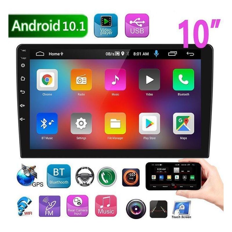 GENERICO - Reproductor Android 10 con GPS y Bluetooth para tu auto