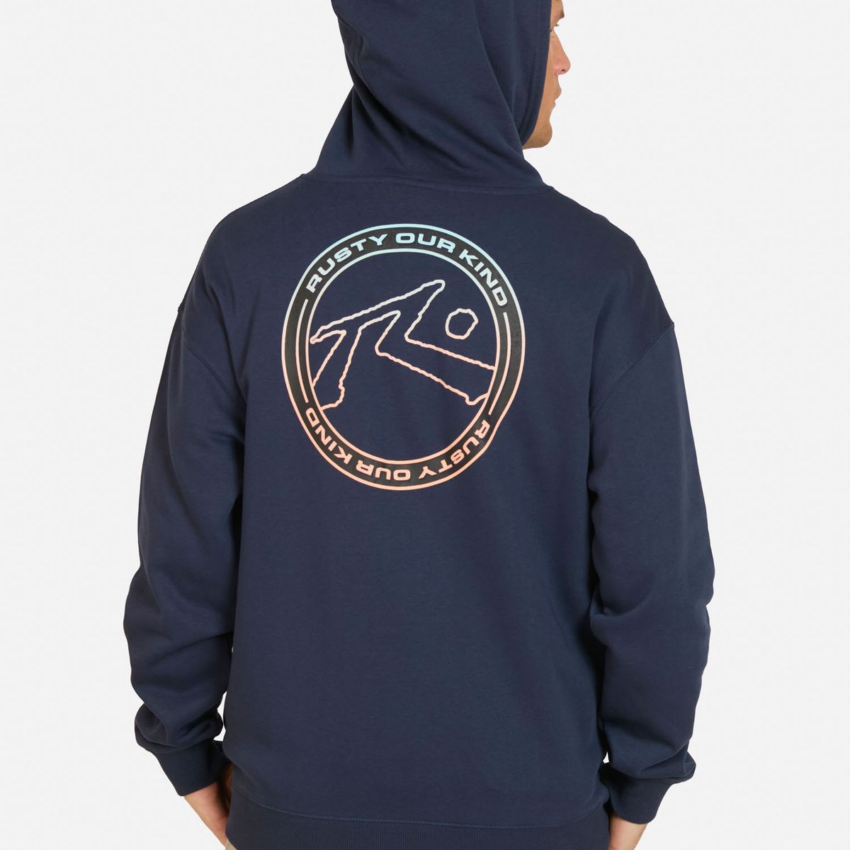 RUSTY - Poleron Canguro Boreal Azul Hombre Rusty - Azul