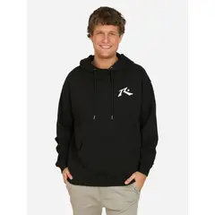 RUSTY - Poleron Canguro Blaze Negro Hombre - Negro