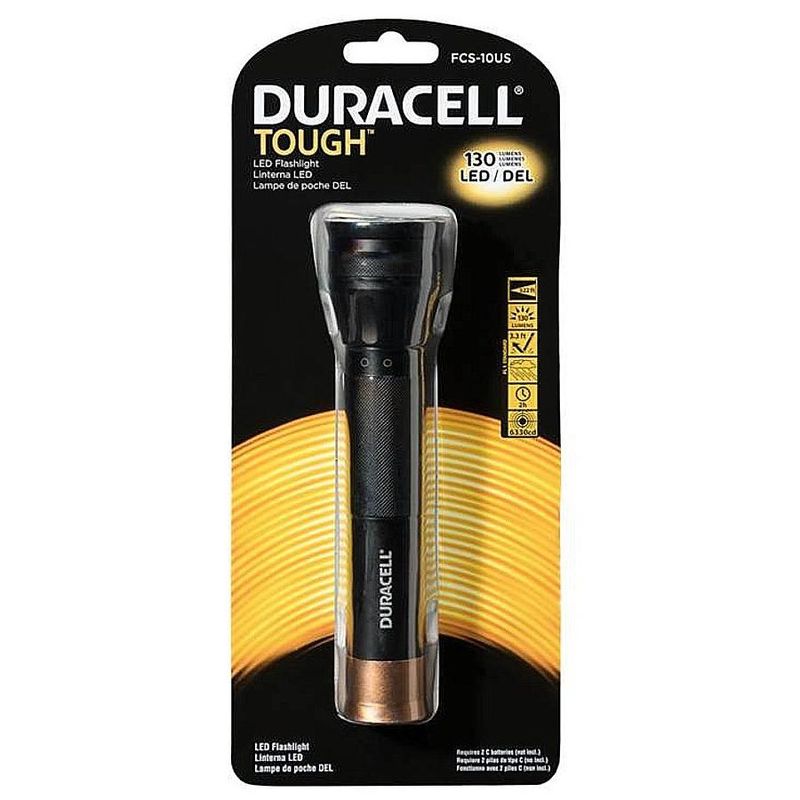 DURACELL - Linterna Duracell 130 Lumens 19 Cm Fx - Negro