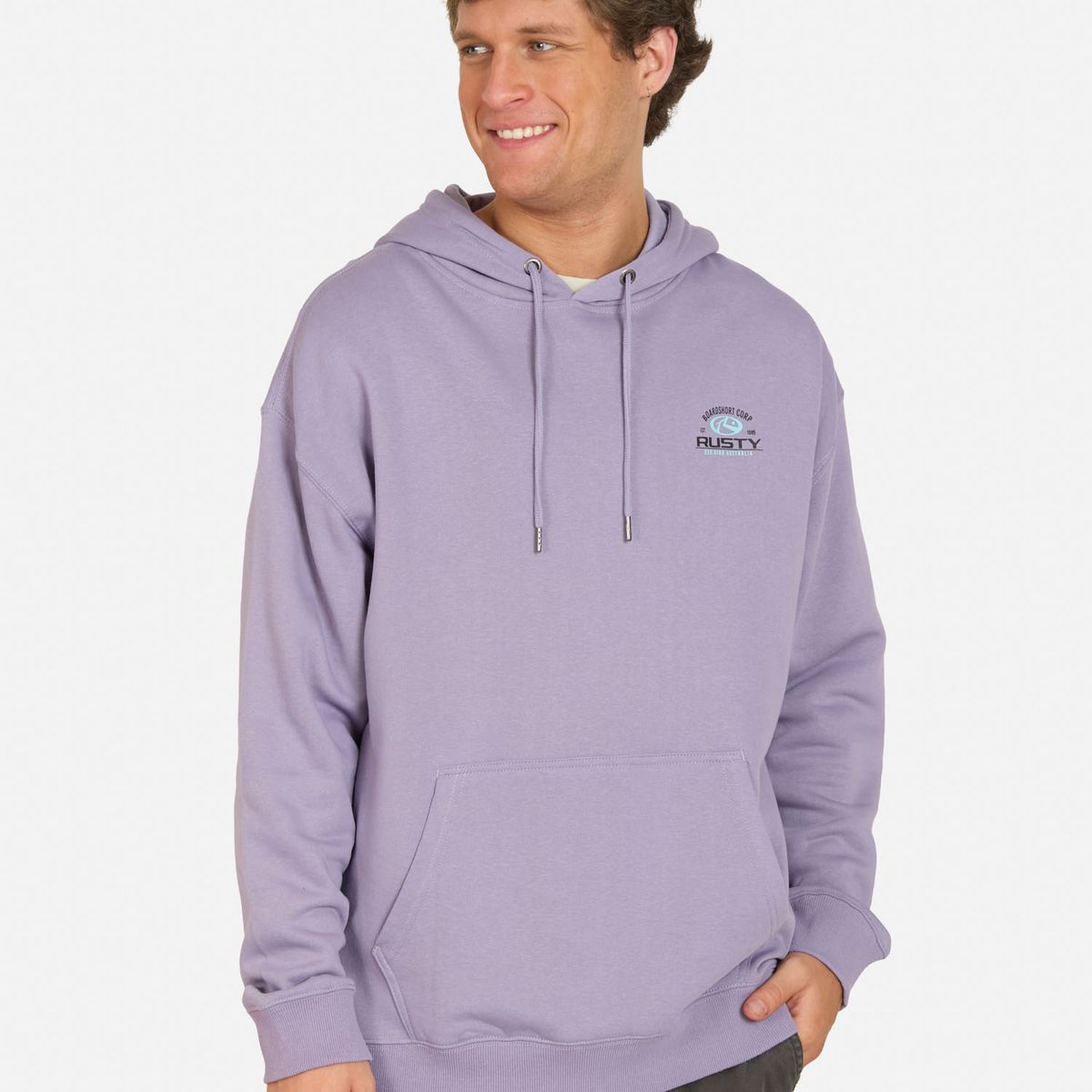 RUSTY - Poleron Canguro Beach Morado Hombre Rusty - Morado