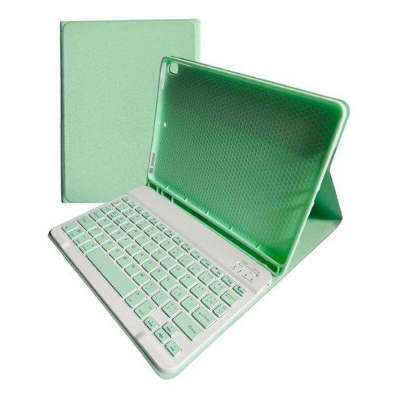 GENERICO - Funda Verde con Teclado Español y Soporte para Apple Pencil