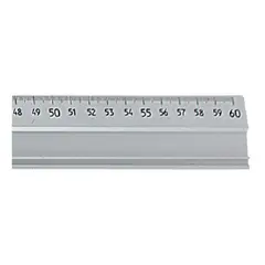 GENERICO - Regla de Aluminio 60 cm con Corte y Antideslizante