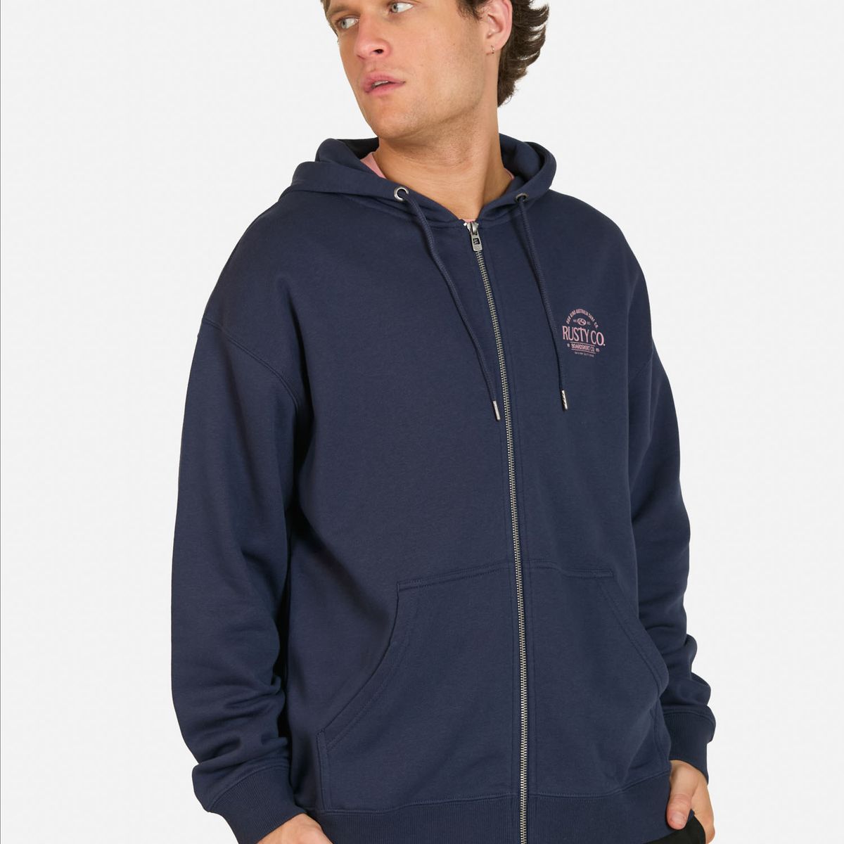 RUSTY - Poleron FZ Brick Azul Hombre Rusty - Azul