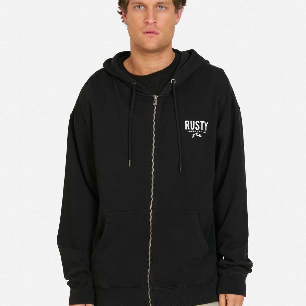 RUSTY - Poleron FZ Brisk Negro Hombre Rusty - Negro