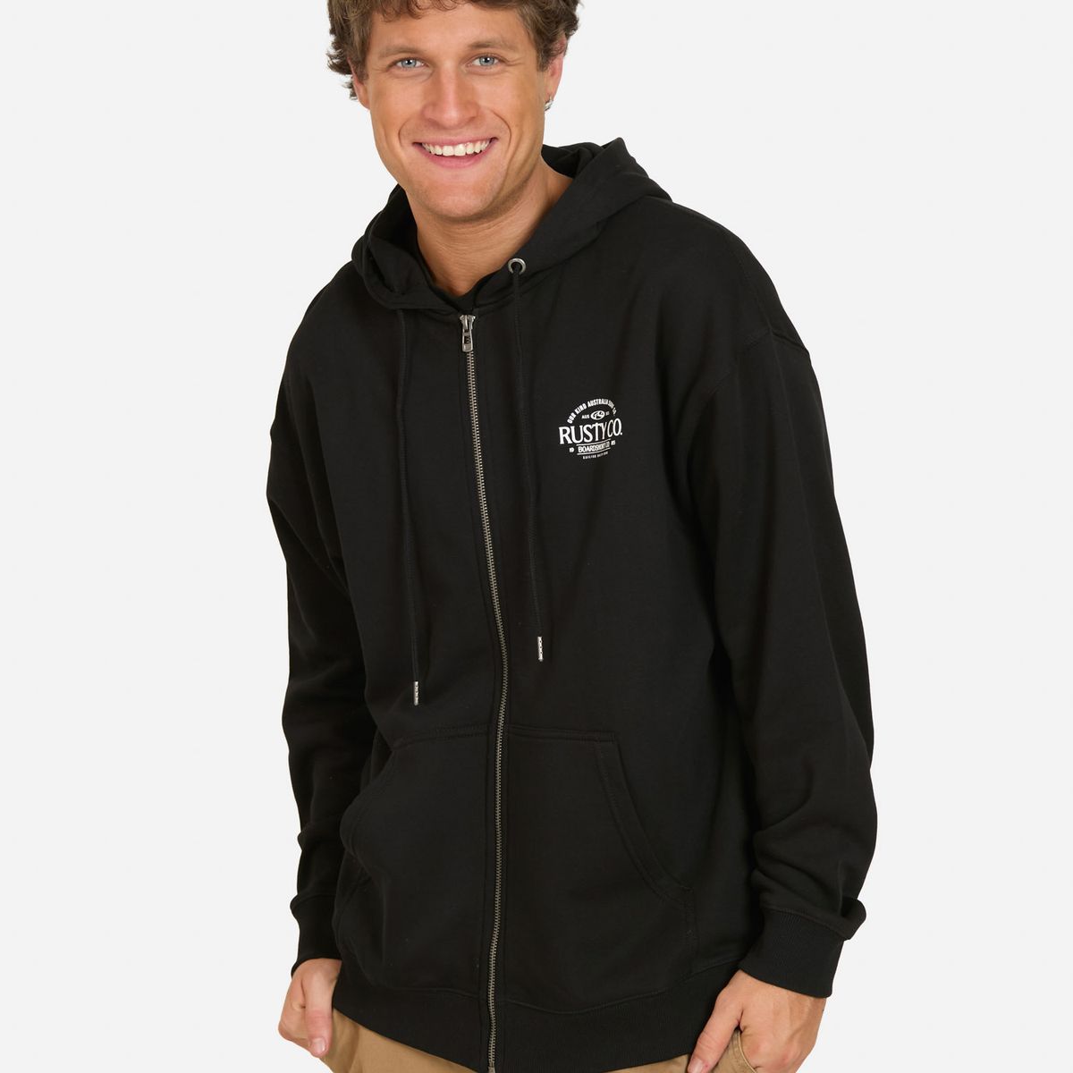 RUSTY - Poleron FZ Brick Negro Hombre Rusty - Negro