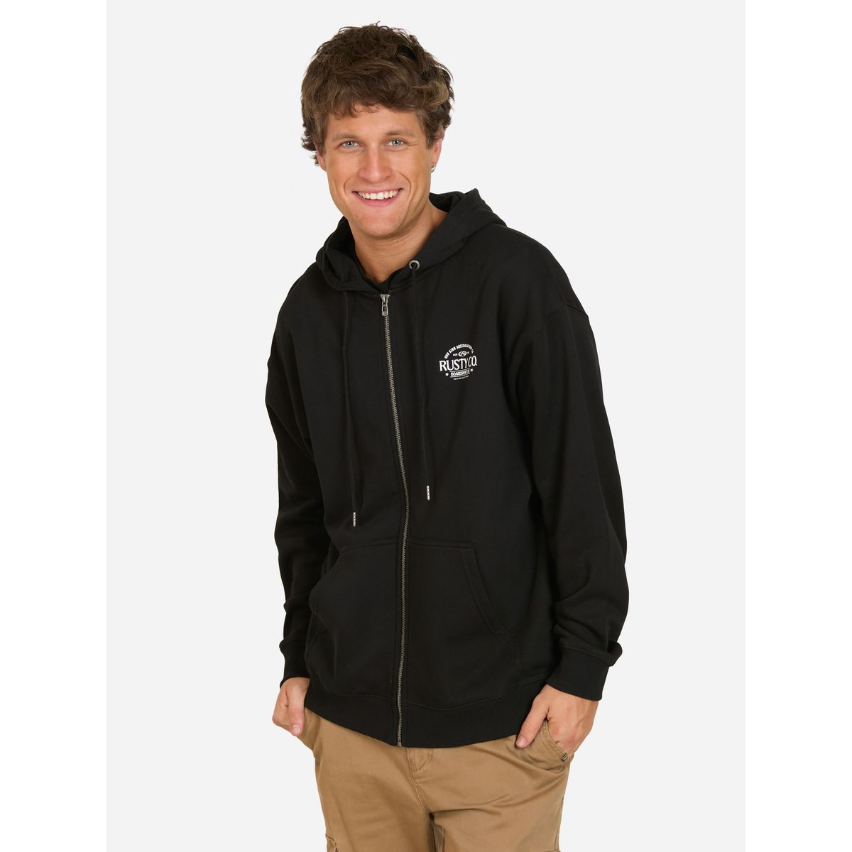 RUSTY - Poleron FZ Brick Negro Hombre Rusty - Negro