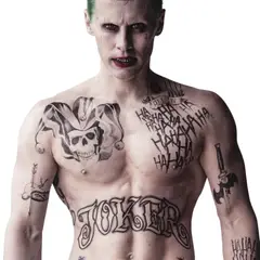 GENERICO - Tatuaje Temporal Cosplay Joker - Guasón - Versión 2