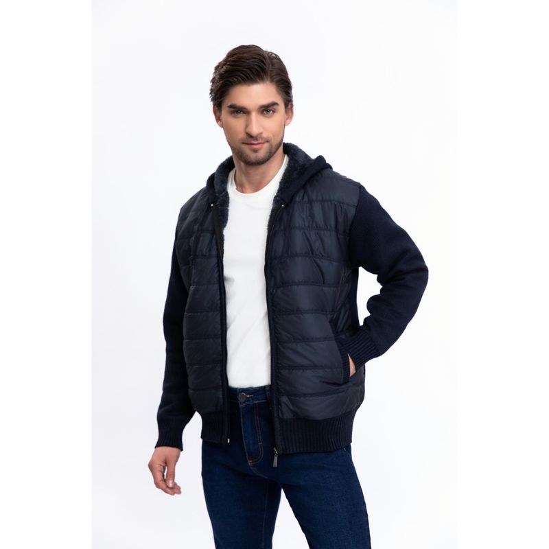 MPROPIA - Chaqueta Hombre Forro Interior Piel Capucha Bolsillos Cierre 7176