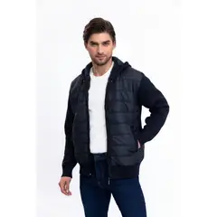 LIKE SHOP - Chaqueta Hombre Forro Interior Piel Capucha Bolsillos Cierre 7176