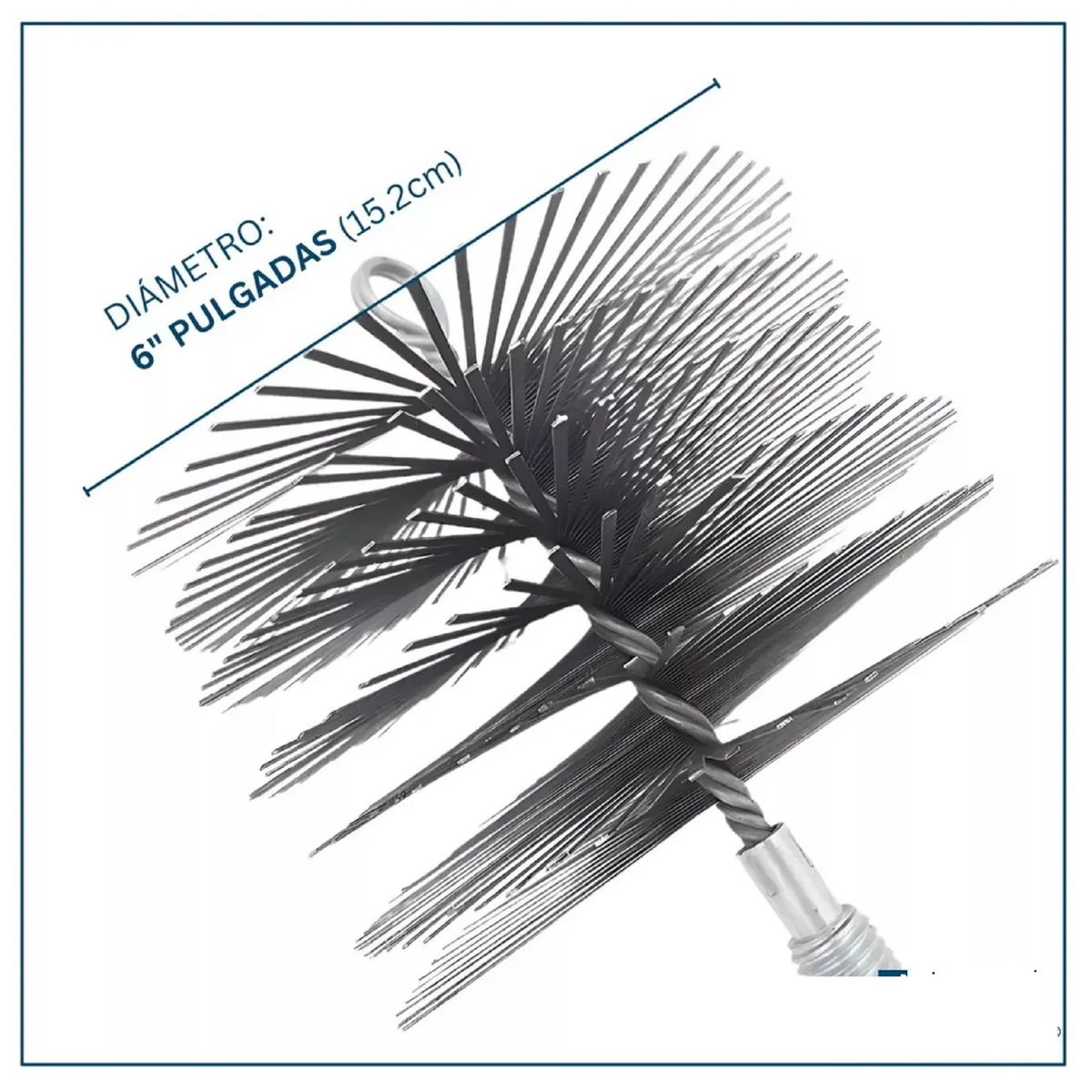 GENERICO - Escobilla Limpiador De Chimeneas De 6 Pulgada Redonda 14,7cm