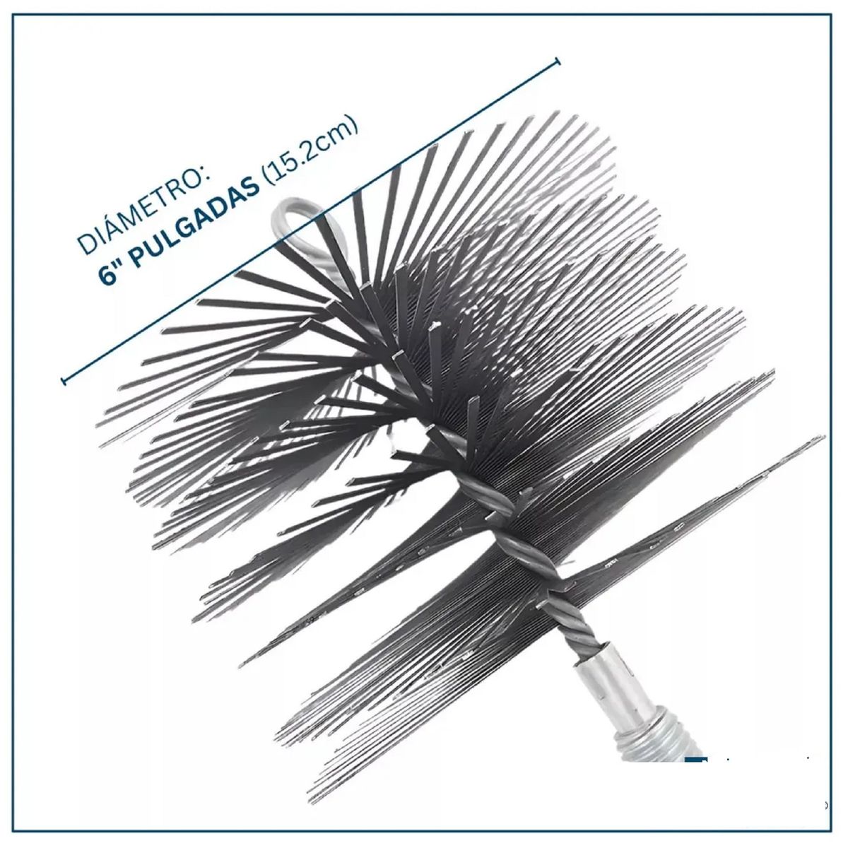 GENERICO - Escobilla Limpiador De Chimeneas De 6 Pulgada Redonda 14,7cm